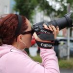 woman with camera